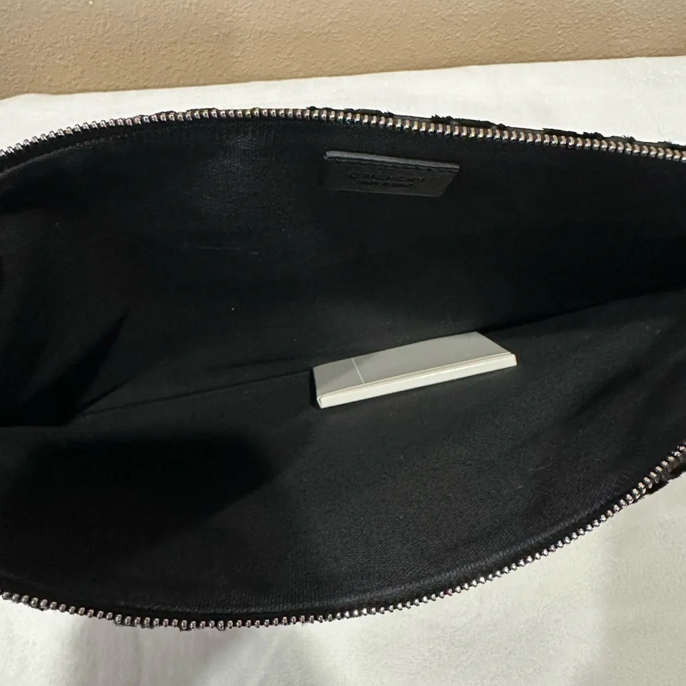 Givenchy Classic Damask Black Velvet Devore Clutch/Pouch - Picture 3 of 5